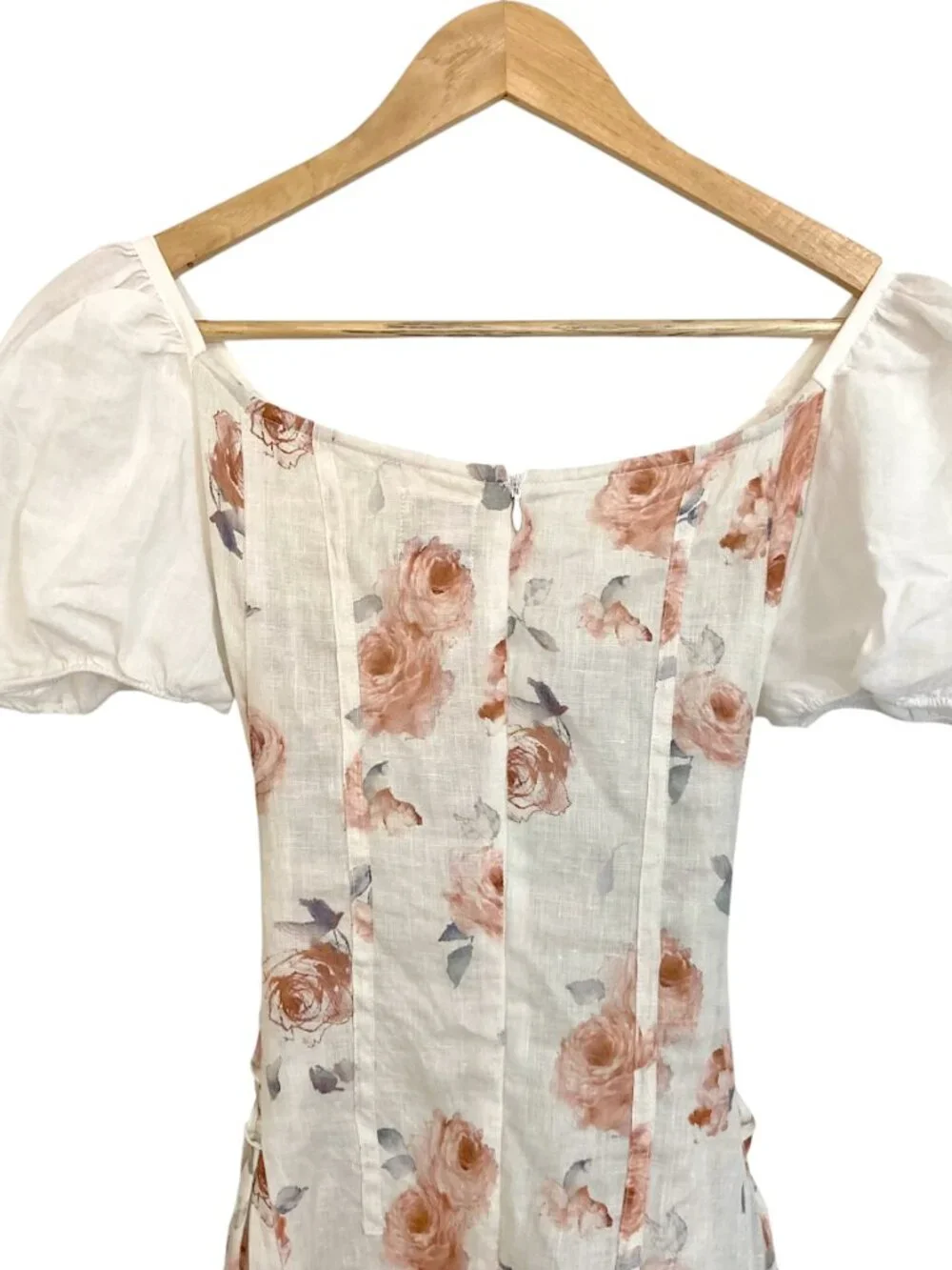 LINENNAIVE Comfort First Classy Always Cinderella Floral Linen Maxi Dress - Picture 10 of 12